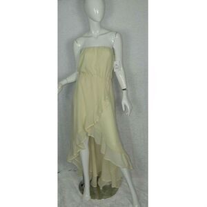 Roxberi‎ Ruffle Strapless High Low Maxi Dress Sz S